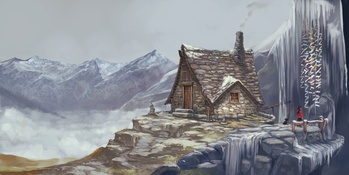 Concept-art: general environment around the house of Spring