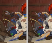 Rocket in Barn - Robot arms (Scissors)