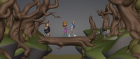 Log Bridge Set - Ground & Trees (0050)