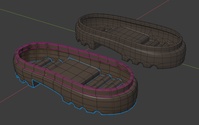 Ellie boot sole base meshes - retopo