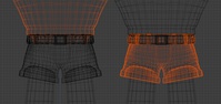 Rex clothing inner geometry - retopo