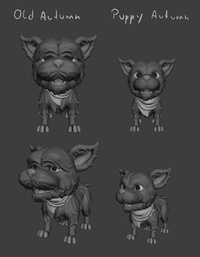 Autumn WIP 03 - Fur Sculpting