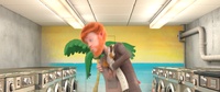 In the laundromat close-up: Victor's pocket