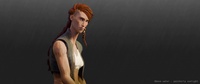 Mikassa shot test - darker red hair test (turntables)