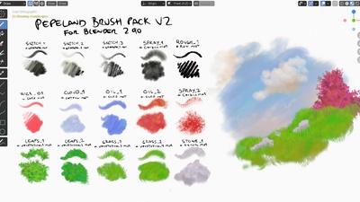 Brush Pack_v2_Blender2-90 or above by Daniel Martinez Lara (Pepeland)