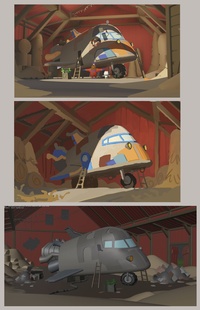 Rocket in the Barn paintover