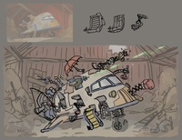 Rocket in Barn - Robot arms 1
