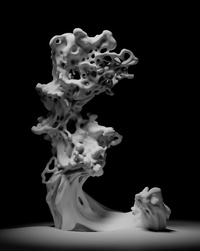 Coral rock 1 - first modeling/sculpting pass