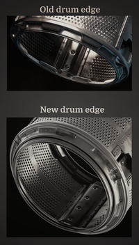 New washing machine drum edge