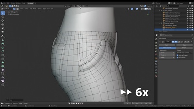 Timelapse: Shirt & Pants Retopology Pt.2
