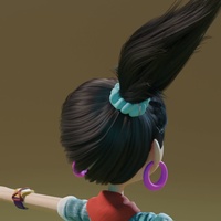 Ellie hair grooming 01 - normal hair