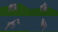 Sheep run grid: 8 frames