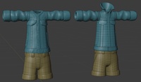 Ellie jacket, front - retopo