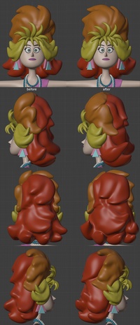 Victoria hair meshes - reshape