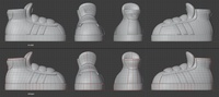 Jay shoes, assembled - retopo