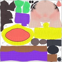 Pinda UV map and texture painting reference