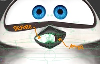 Eye hiding setup