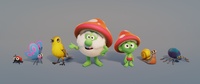 Press Character Turntable - Sprites & Animals