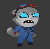 Beaten up cat