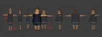 Phil clothing WIP, image guides  - retopo