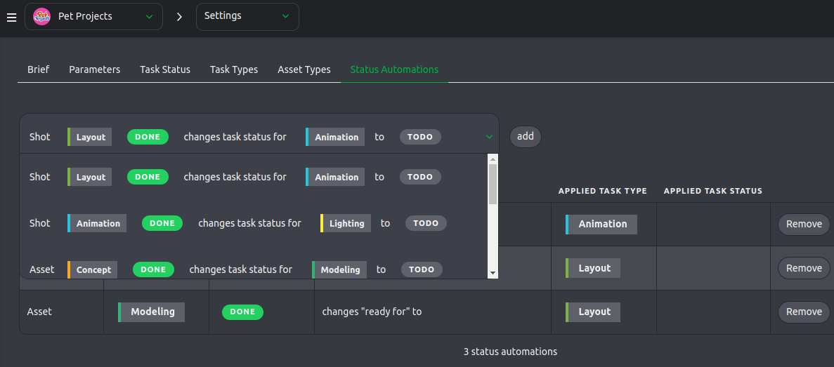 Project Asset Types